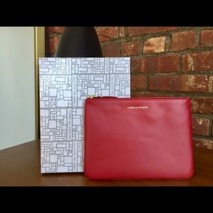 Comme des Garcons Red Classic Leather Wallet NWT